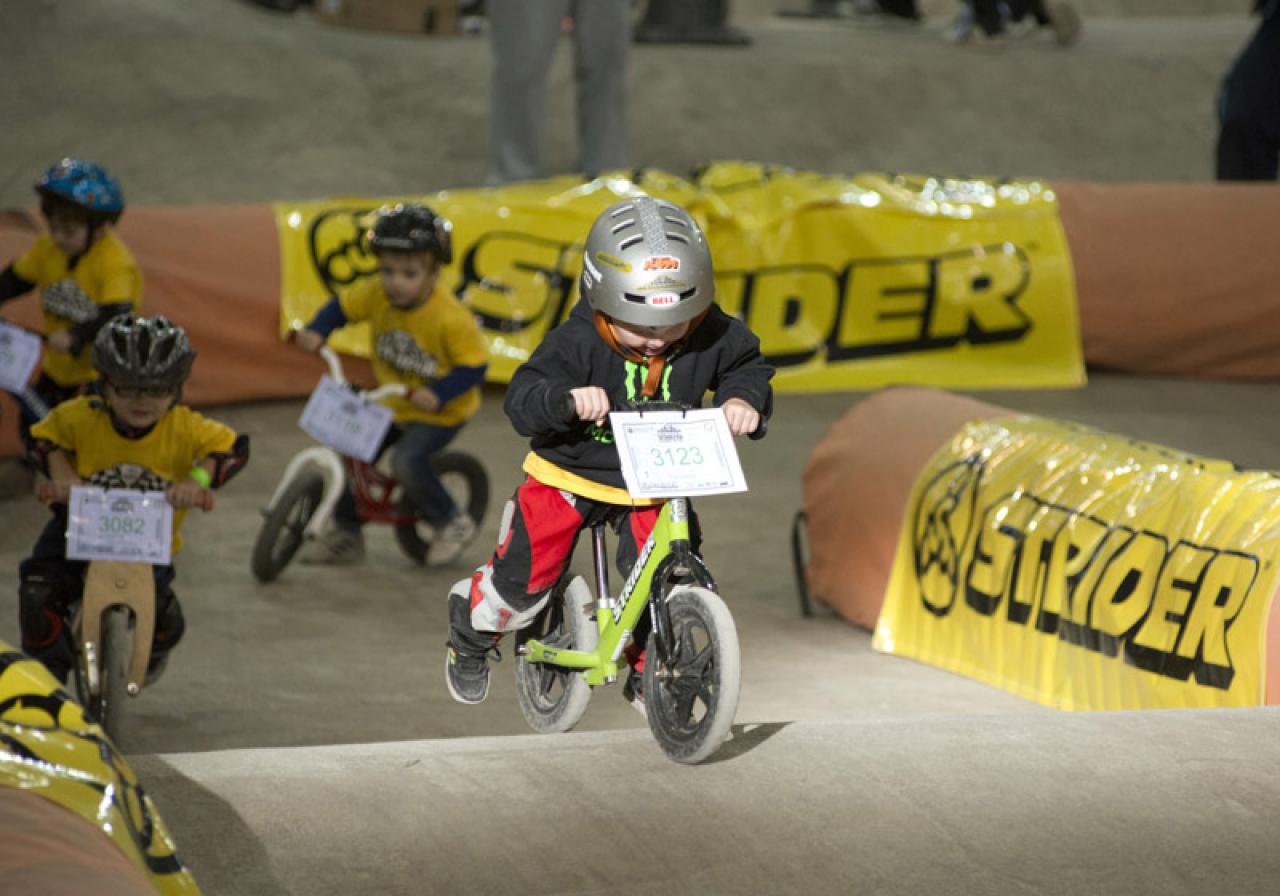 Toddlers train for Strider British Balance Bike Championships